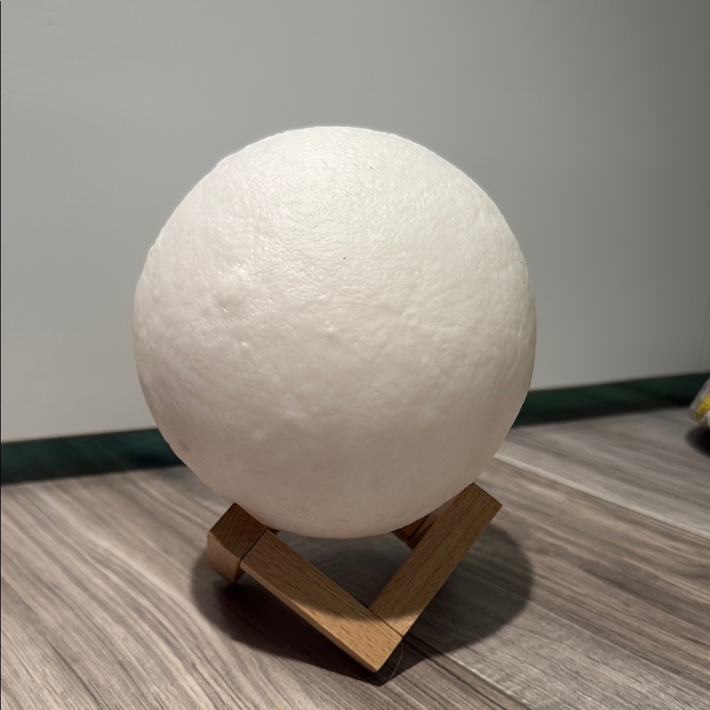 Moon Lamp with Wooden Stand